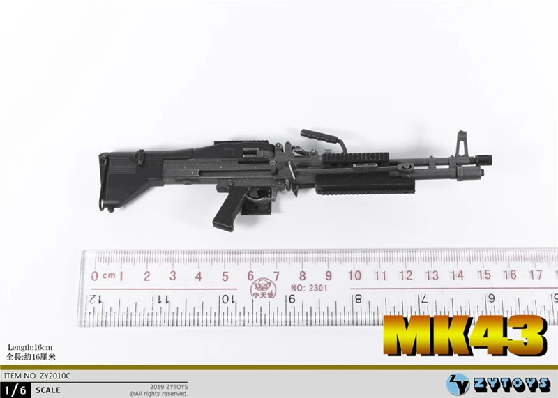 1:6 весы MK43 светильник пулемет оружие пластмассовые игрушечные модели подходят 12