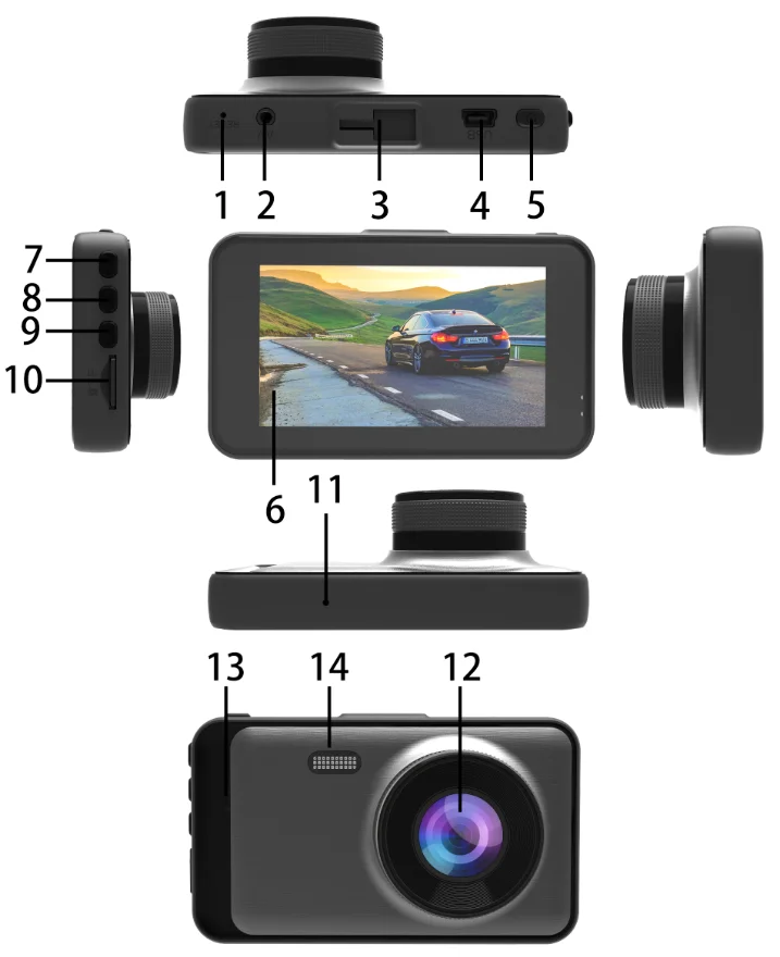 Dash Cam 3 дюйма 2.5D ips экран Full HD1080P 140 градусов Автомобильная камера DVR двойной объектив ночного видения 24H монитор парковки Dashcam