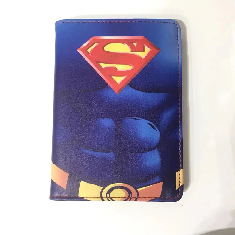 HEQUN DC Marvel Обложка для паспорта Супермен Капитан Марвел флэш Бэтмен дорожная сумка для паспорта из искусственной кожи Кошелек для паспорта чехол