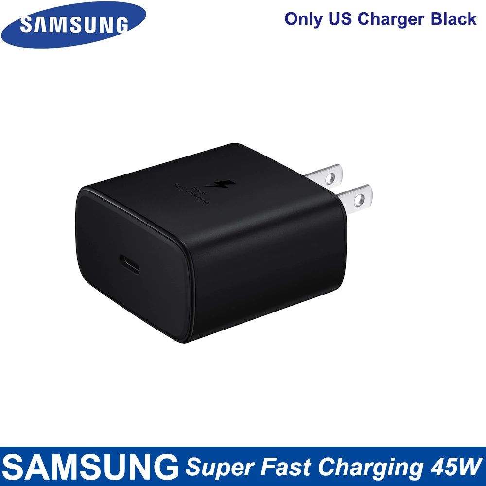 For Samsung Fast Charger 45W Fast Type C Adapter Cable for Samsung GALAXY Note 10 20 S20 Plus S20 Ultra S21 A71 A80 A91 65w usb c charger Chargers