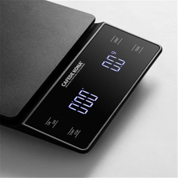 

CAFEDE KONA Electronic Scale Waterproof Smart Digital Coffee Scale with Timer 3KG/0.1g Household Precision Kitchen Scale LED