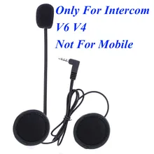 V6 V4 Intercom Zubehör 3,5mm Jack Stecker Kopfhörer Stereo Anzug für V6 V4 Bluetooth Intercom Motorrad mit Harten Oder weiche Mic(China)
