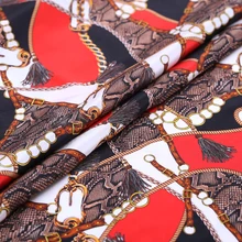 Натуральная шелковая ткань 114 см шириной 16 мм цепь змея 16 Newcomb печать настоящая ткань платья