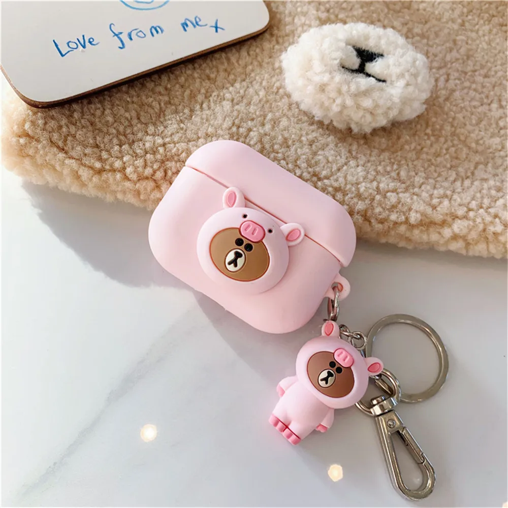 Беспроводной Bluetooth чехол для наушников Airpods Pro 3, милый мультяшный силиконовый чехол для Air Pods 1/2 Fundas Capa Coque чехол