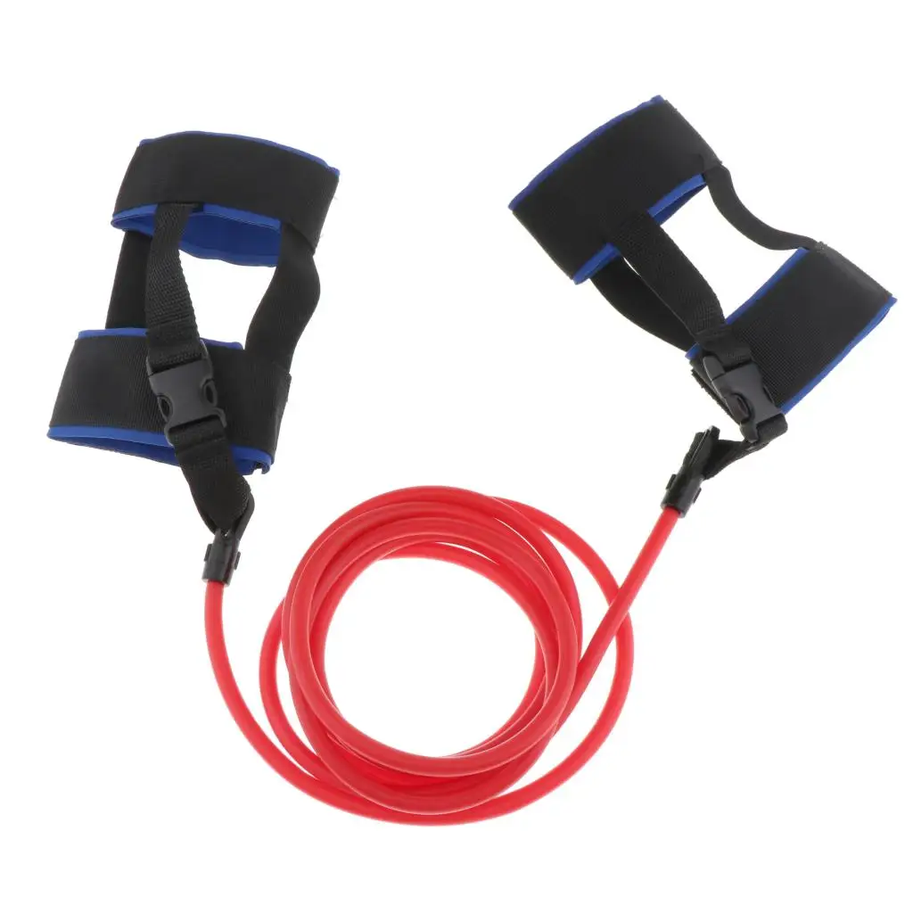 Stationary Swimming Pool Ankle Strap Swim Lap Training Exerciser Belt Set Harness Static Swimming Belt Resistance Bands 2020 New