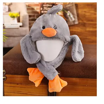 

Novelty Cute Rabbit Ear Shape Hat Can Move Airbag Magnet Cap Plush doll Dance Toy Velvet Unisex Warm