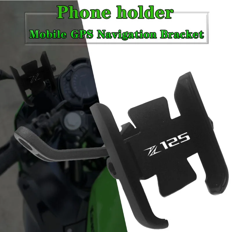 

Для KAWASAKI NINJA 125 Z125 Z 125 2019 2020 2021 аксессуары для мотоциклов держатель для руля GPS Подставка Кронштейн