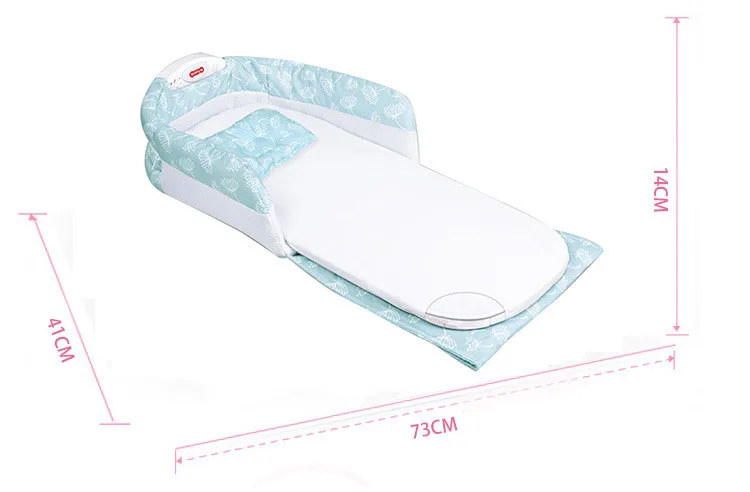 Портативный младенческой Дети Детские разделенные кровать с светильник музыка многофункциональный помогает BB сна дорожная сумка для домашних животных гнездо кровать детская кроватка