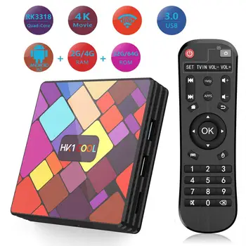 

10PCS HK1 cool smart Android 9.0 TV Box Rockchip RK3318 4GB DDR3 64GB 2.4G 5G Dual WiFi 4K Media Player USB3.0 Set Top Box