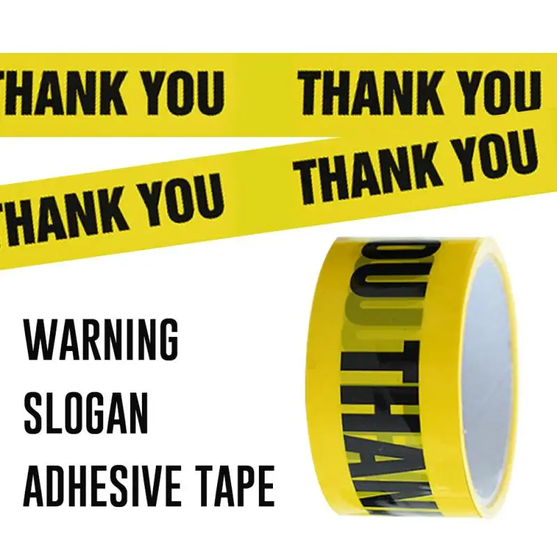 

Waterproof Yellow Warning Tape Remind Adhesive Barricade Tape With Bold Black Font Sticker Maximum Readability For Workplace