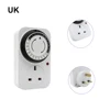 ManHua 24 Hour Programmable Mechanical Timer Switch Universal Socket TimerTG14,TG44 220V 16A Europe Plug EU UK plug 4