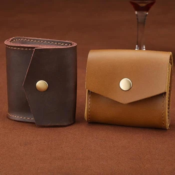 

Portable PU Leather Coin Purse Headphone Package Small Wallet Card Holder Data Cable Charger Storage Bag Earphone Bag Case