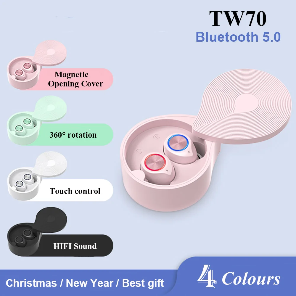 TW70 наушники Bluetooth 5,0 беспроводные наушники Bluetooth наушники Hi-Fi стерео спортивные наушники гарнитура для игр