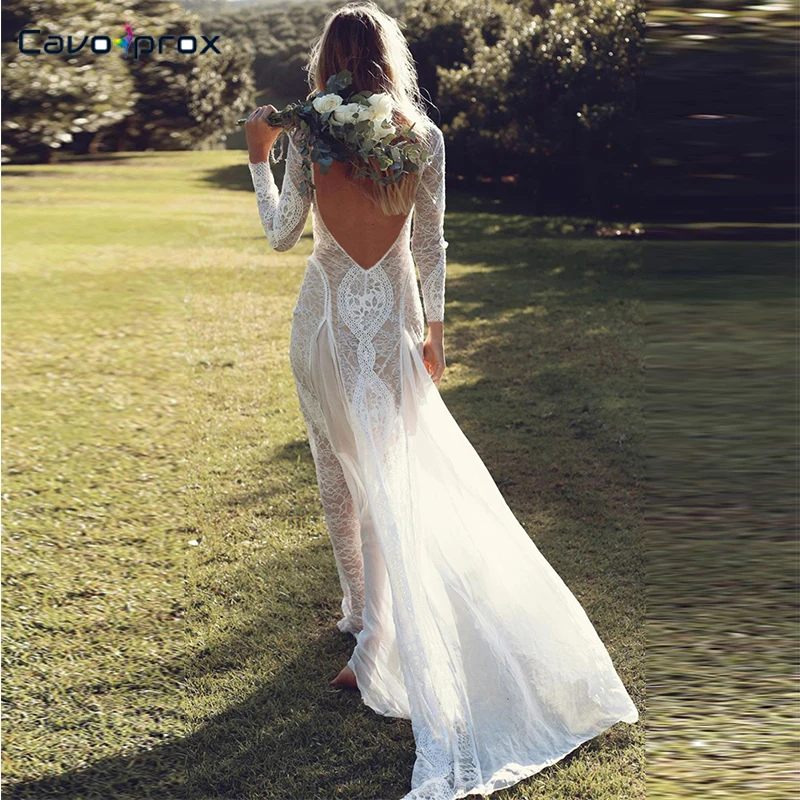 Женская футболка с длинным рукавом Кружевное элегантное платье макси с открытой спиной Vestidos De Fiesta Клубное платье приталенное белое платье длиной до пола