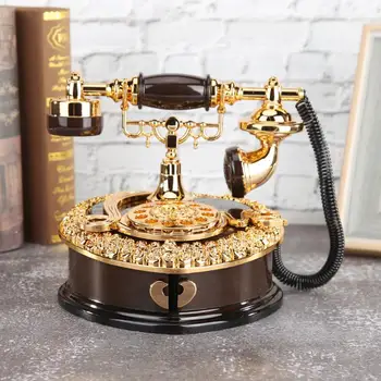 

Classical Heart-shaped Telephone Music Box Ornaments Plastic Music Box Jewelry Box Home Decoration Children Toy Birthday Gifts