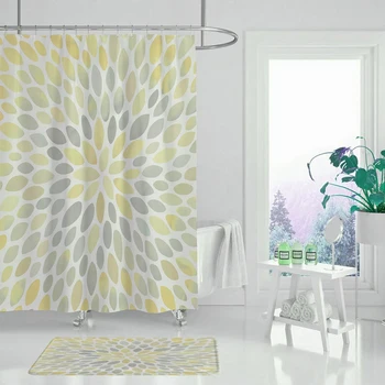 

Waterproof shower curtain plant design bathroom screen curtain home decoration bathroom products