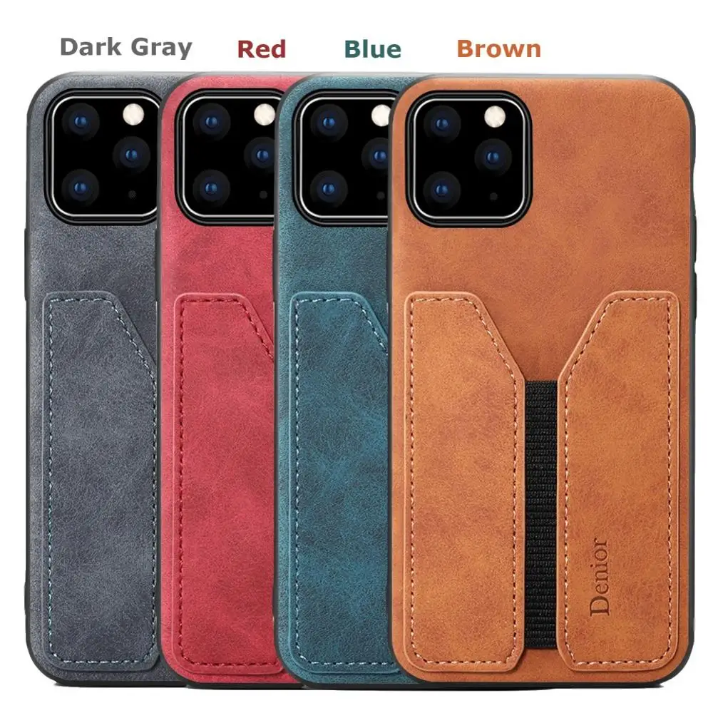 Retro PU Leather Phone Case For IPhone 11 Pro Max Card Slots Holder Anti Fall Protection Back Cover iPhone 2019 | Мобильные телефоны