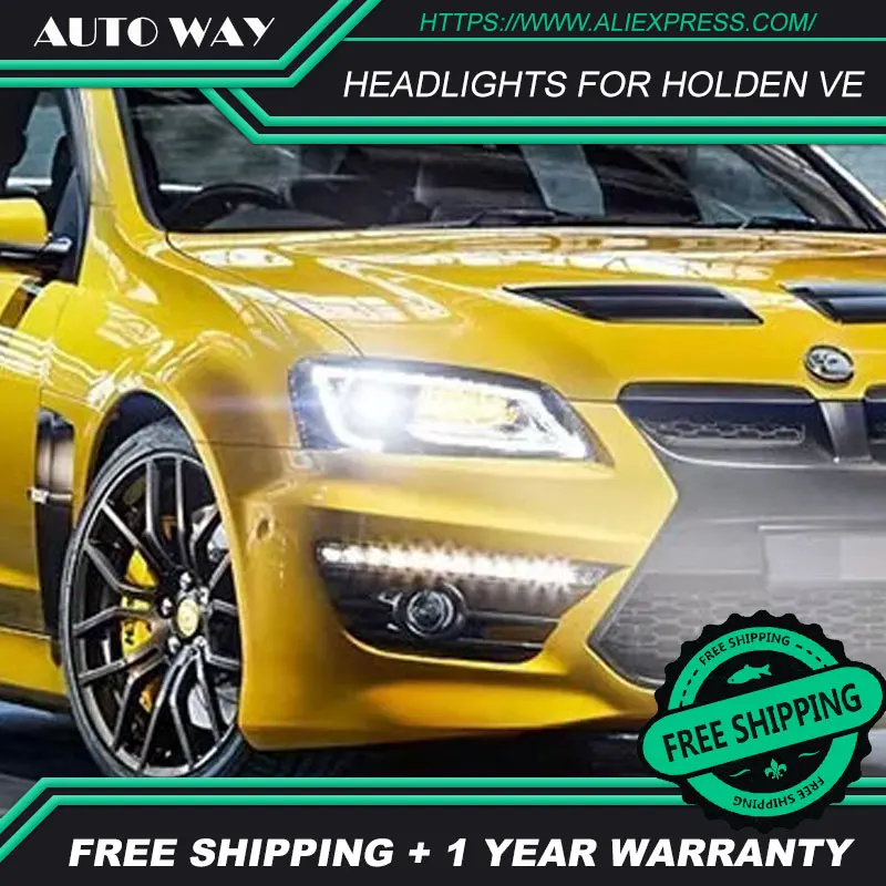 Автомобильный Стайлинг чехол для HOLDEN VE головной светильник 2006-2013 HOLDEN VE светодиодные фары головного света бар DRL Q5 bi xenon объектив h7 xenon