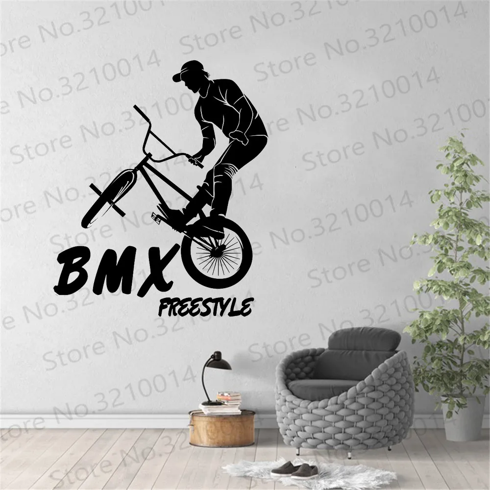 BMX велосипед Настенная Наклейка для мальчика комната Арт Декор Экстремальные