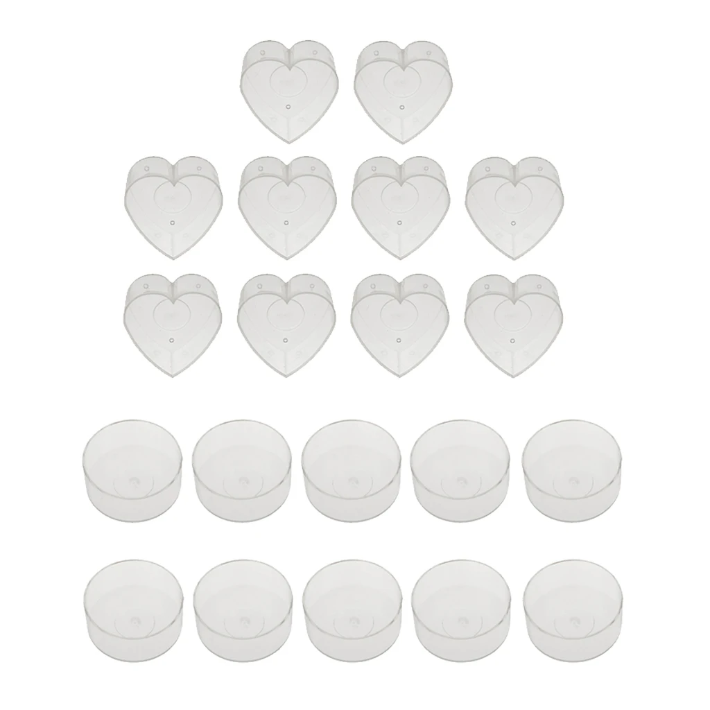 20Pack Clear Tealight Cups Wax Containers Candle Mold Case DIY Wedding Decor