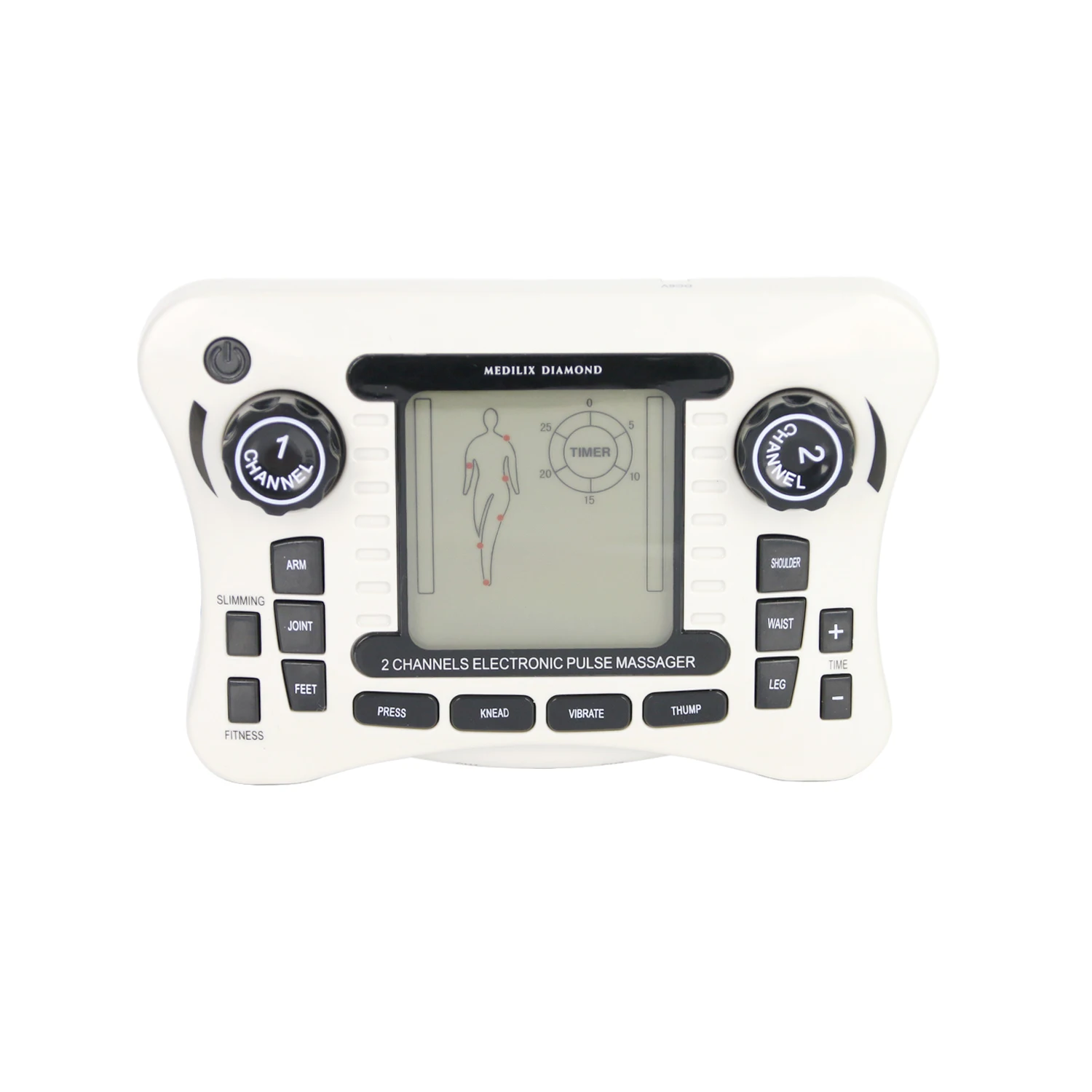Body Electrical Stimulator 308B Pain Relief Dual Output Pulse Digital Therapy TENS Muscle Stimulator EMS Neck Massager Tools