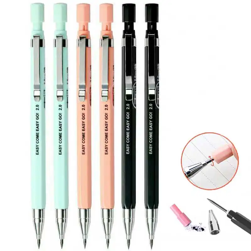 2,0mm Mechanische Bleistift Set Kreative Bleistift Stange Refill für Shool Büro Schriftlich Liefert Kinder Mädchen Exam Ersatz Koreanische Schreibwaren – Detail 12
