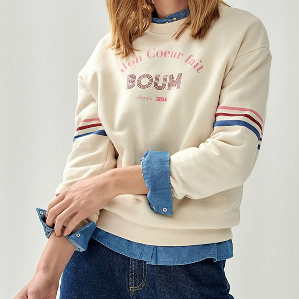 beige sweatshirt womens