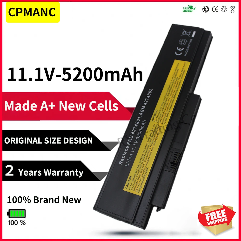 NEW Laptop Battery 0A36282 42T4875 ASM 42T4862 FRU 42T4861 42T4861 42T4863 42T4865 42Y4864 42Y4874 For Lenovo For ThinkPad X220