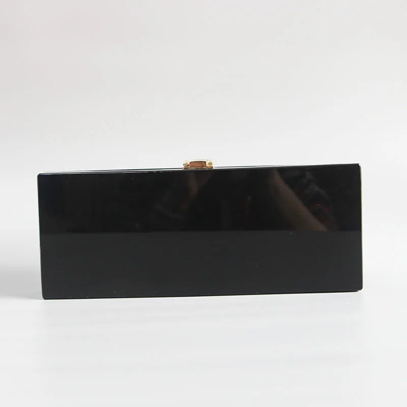 25 cm X 10 cm acrylic box clutches bags handbag women evil eye cartoon party bag solid black pearl white women evening bag