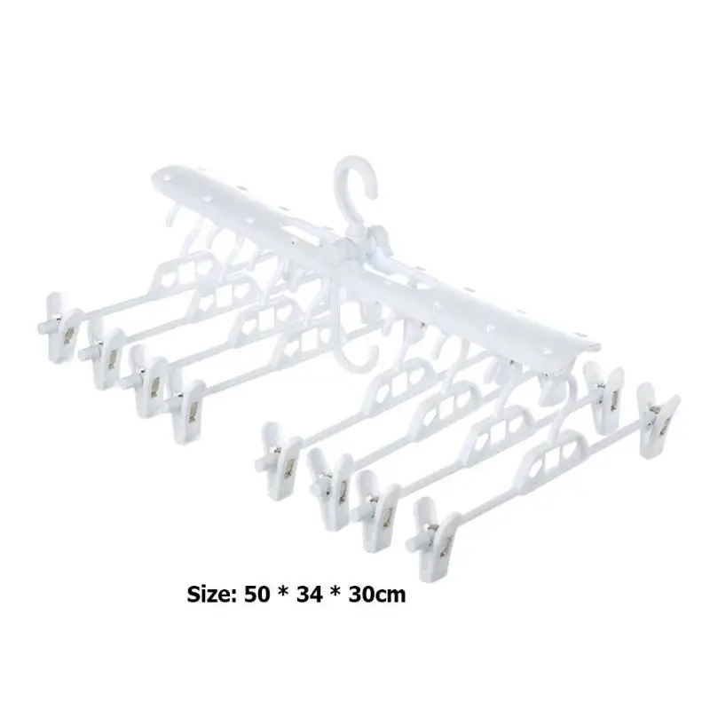 Многослойная Складная Сушилка, пластиковые белые носки с зажимом, телескопическая Вешалка для штанов и рубашек, товары для хранения домашнего шкафа