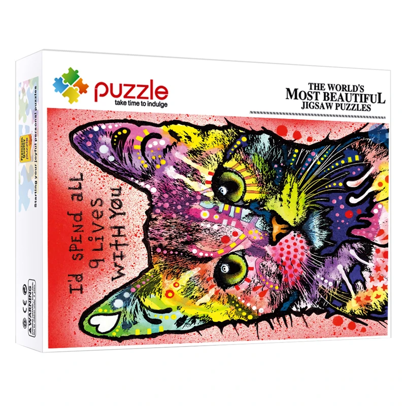 Puzzles for Adults 5000 Piece Jigsaw Puzzles Cat-5000 Wooden Puzzle Educational Fun Game Intellectual Decompressing Interesting Puzzle