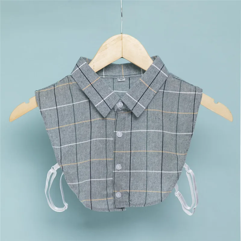 

Plaid False Collars Women New Blouse False Collar Clothes Shirt Detachable Collars Camisa De Mujer Con Cuello Falso