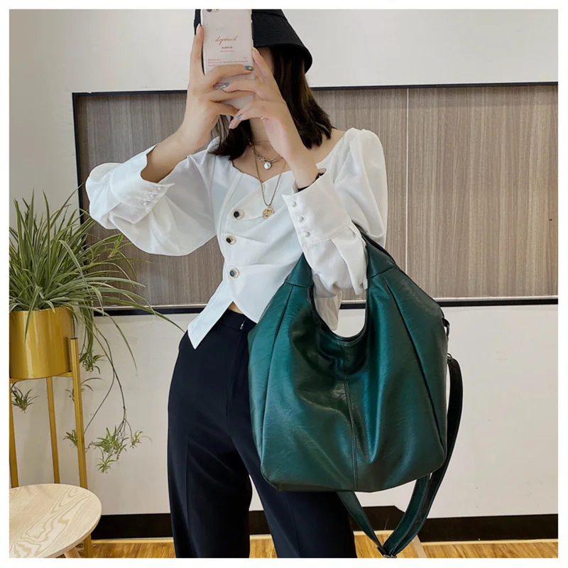 Black Big Tote Bags for Women Large Capacity Hobo Handbags Luxury Soft Leather Shoulder Bag Female Unique Shopper Messenger Bag -Hf3639eea567a432d837aaec4a8e77937z