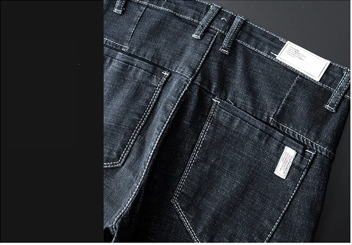 Бренд осень зима новые мужские обтягивающие эластичные джинсы модные деловые классические стильные обтягивающие джинсы джинсовые мужские штаны