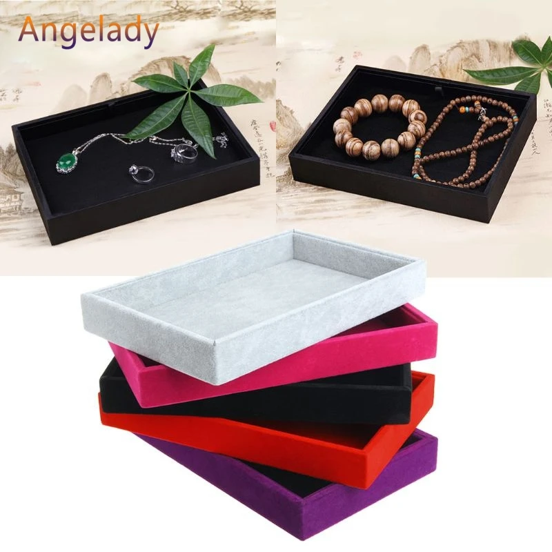 Stackable Jewelry Trays Inserts Velvet Catch All Jewelry Display Tray
