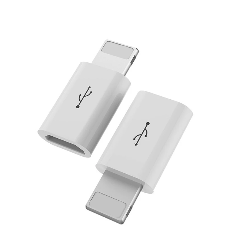 2 шт. разъем Micro USB Женский до 8 Pin Мужской зарядный адаптер кабельного штекера конвертер для i5 5S SE 6 6S 7 8 Plus X конвертер