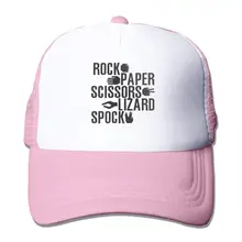 Rock paper Scissors ящерица Спок сетка бейсбольная Кепка унисекс Дальнобойщик стиль шляпа розовый