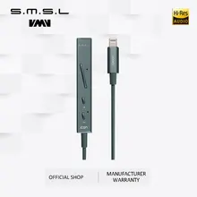 SMSL ICON I2 Headphone Input Lightning Amplifier DAC HI FI Audio Decoder Portable Connector Built in Microphone for iPhone IOS
