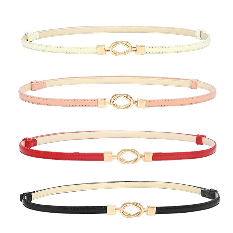 

Elegant Solid Color Adjustable Waistbands Adults New Patent Leather Belts For Women Gold Metal Buckle Wild Belt Ceinture Femme