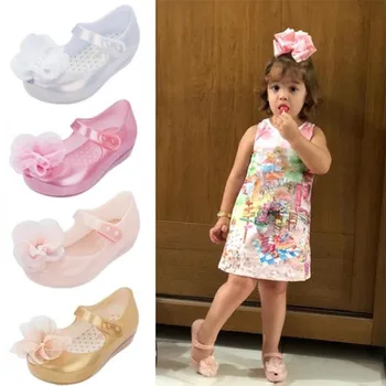 

Mini Melissa Girl Sandals Ballerina New Girls Shoes Jelly Children Shoes Girl Non-slip Kids Sandalias Toddler Sandals MX009