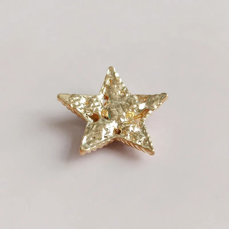 컬러 합금 스타 다이아몬드 장식 라인석 버튼 플랫백 액세서리, Diy 신부 헤어 액세서리 쥬얼리 10 개/묶음