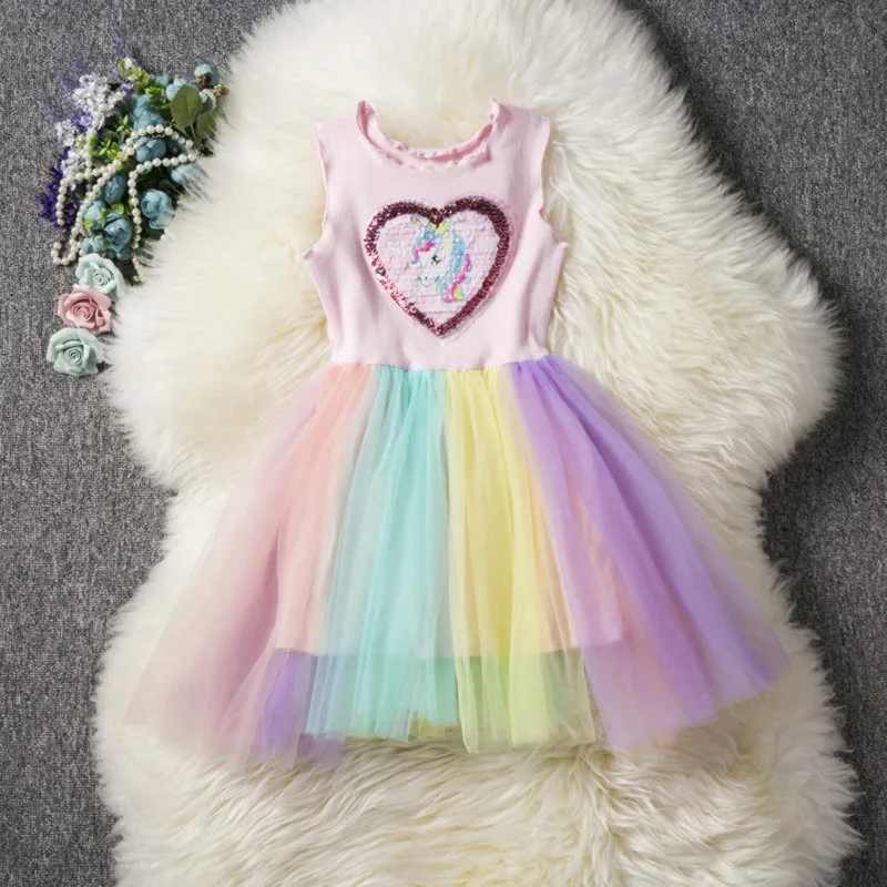 Комплекты одежды принцессы с единорогом комплекты из 2 предметов топы с единорогом+ мини-юбка-пачка Одежда для маленьких девочек детское праздничное бальное платье для девочек - Цвет: Style 7