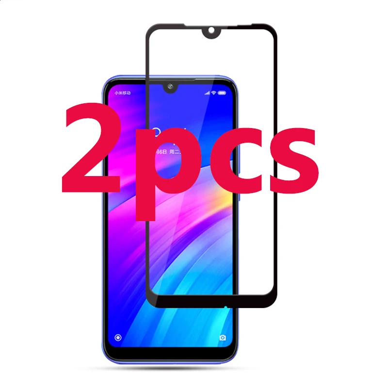 2Pcs Full Tempered Glass For Xiaomi Redmi 7 8 9 A Screen Protector Protective Safety Film On Pro 7A 8A 9A Glas | Мобильные телефоны