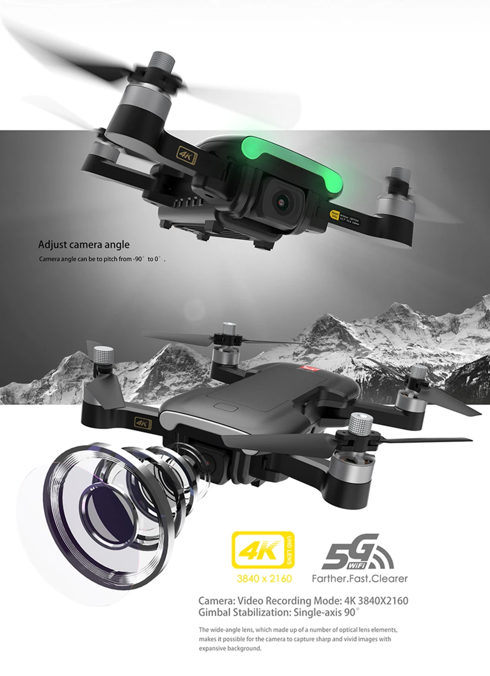Дрон MJX Bugs 7 B7 GPS с камерой 4K 5G WIFI HD бесщеточный мотор Радиоуправляемый