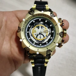 2021 easy to sell men's large dial invict quartz watch fat size