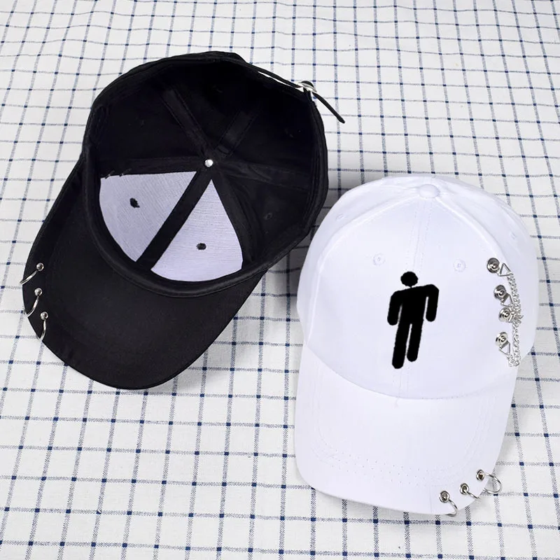 Горячие тренды Billie Eilish шапки бейсболки повседневные женские мужские шляпы Модные летние козырьки кепки с заклепками панк хип-хоп певица кепки