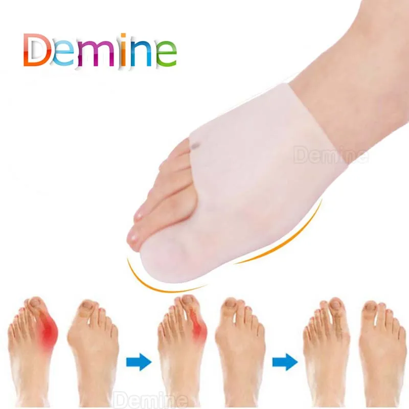 

Silicone Front Feet Set Big Bone Orthopedic Bunion Correction Hallux Valgus Corrector Braces Toes Separator Foot Care Tool