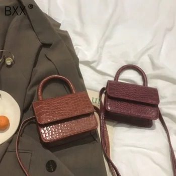 

[BXX] Stone Pattern PU Leather Crossbody Bags For Women 2020 Quality Luxury Shoulder Messenger Bag Female Handbags Purses HK774