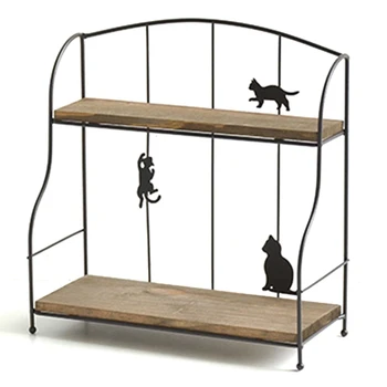 

Double Tiers Iron Shelf Kitchen Tools Holder Living Room Bedroom Small Sundries Storage Holder Racks Home Organizer