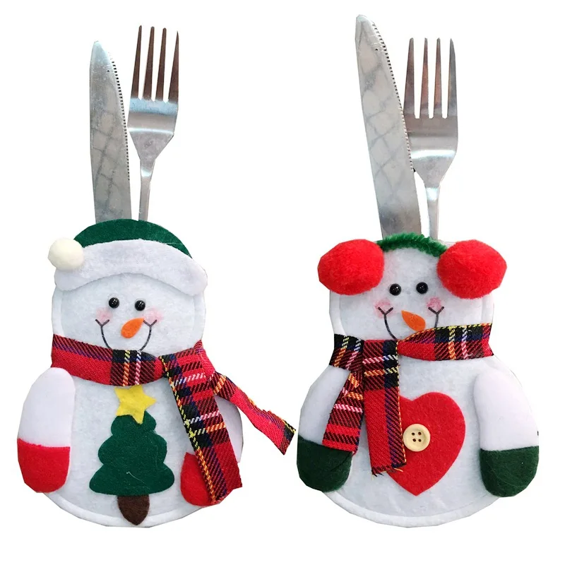 Talheres Titular Do Boneco De Neve De Natal/Papai Noel/Knifeware Bolso titulal Natal Alce Natal Talheres